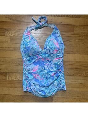 Lilly Pulitzer Celestial Seas Bliss Halter Tankini Size 8